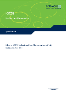 Edexcel International GCSE Further Pure Mathematics | Pearson ...